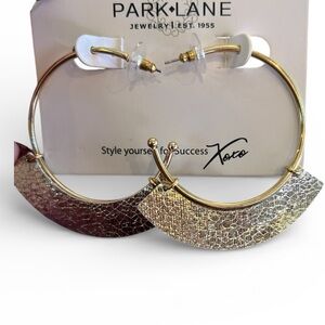 Park Lane Textured Gold and Silver Earrings